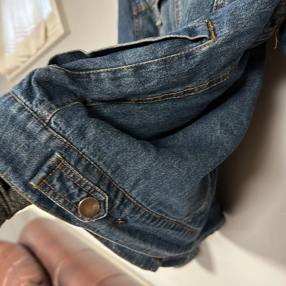 Vintage Tiara International Denim Jacket Lined with Sweater Material Size L, 90s - Picture 8 of 12
